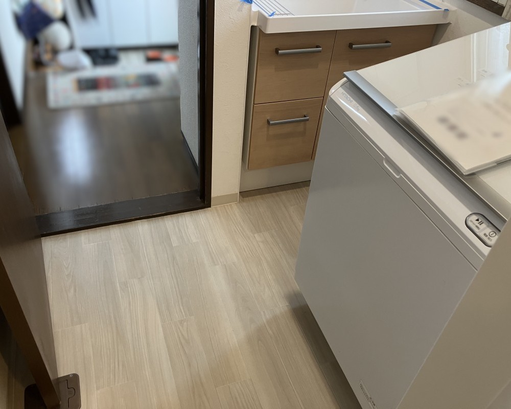 洗濯しやすい動線へ 脱衣室改修リフォーム